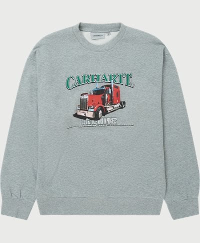 Carhartt WIP Sweatshirts ON THE ROAD I030143 Grey